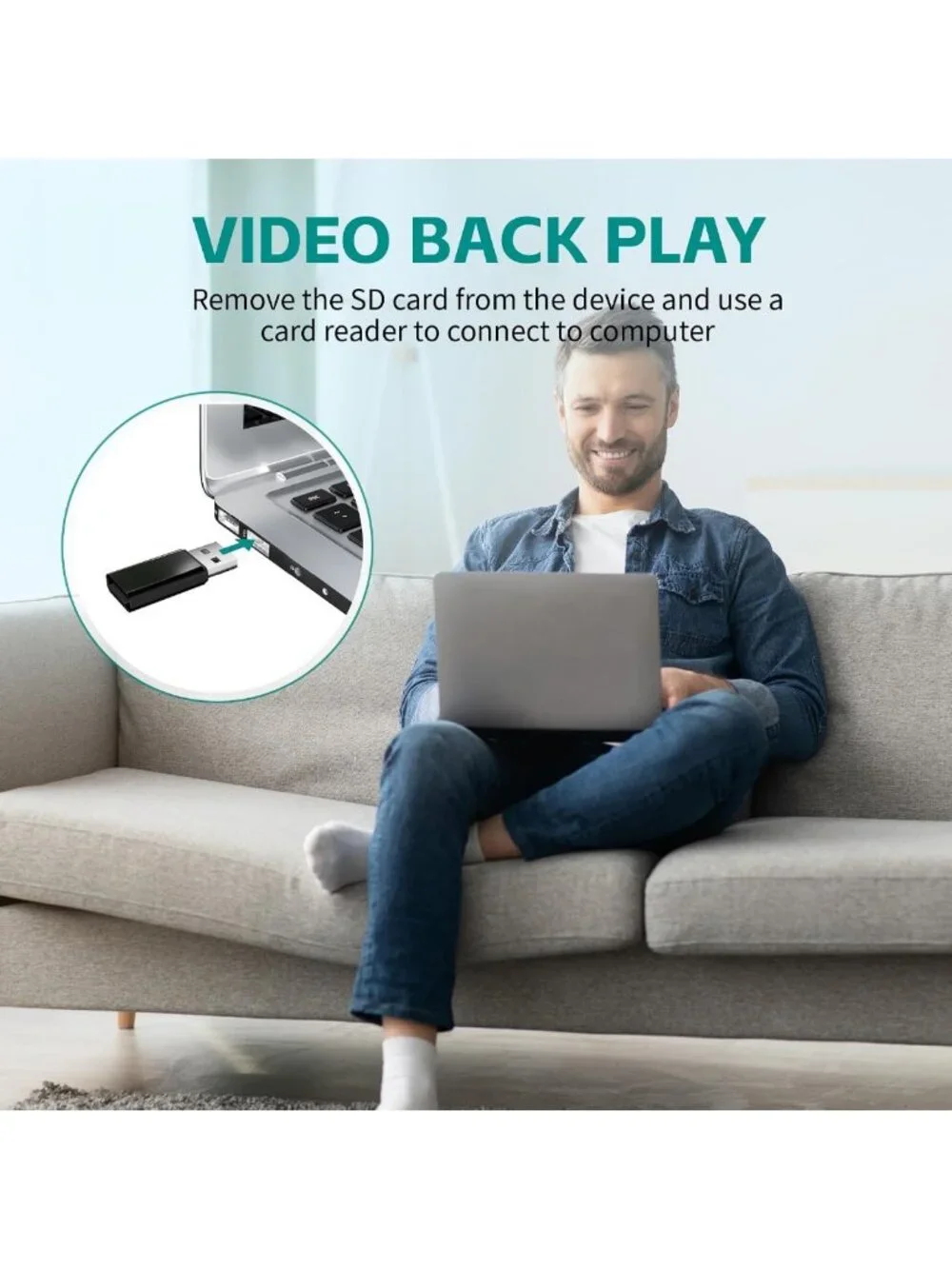 1080P Motion-Detect Mini Camera with 64GB SD Card - Home Security Nanny Cam